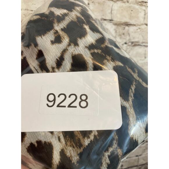 Talbots Silk Top Womens 12 Brown Cheetah Leopard Sheer Animal Print Lightweight - Picture 10 of 13